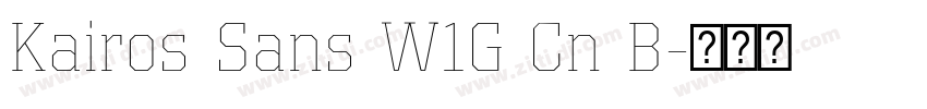 Kairos Sans W1G Cn B字体转换